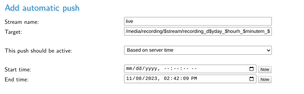 picture of only setting stop time