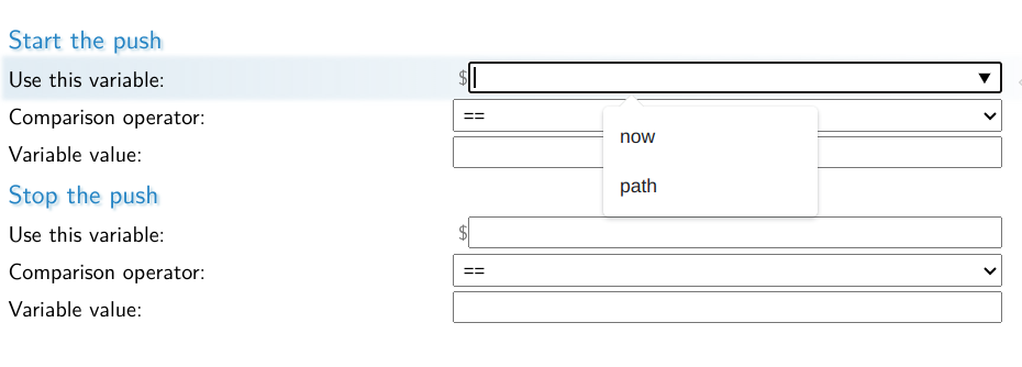 Picture of using variables during a variable recording schedule