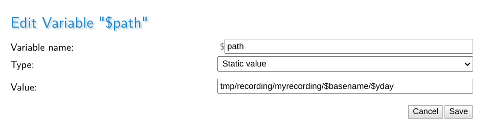 picture of Static variable set up