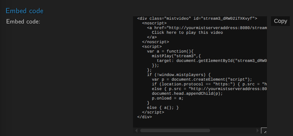 image of the embed code
