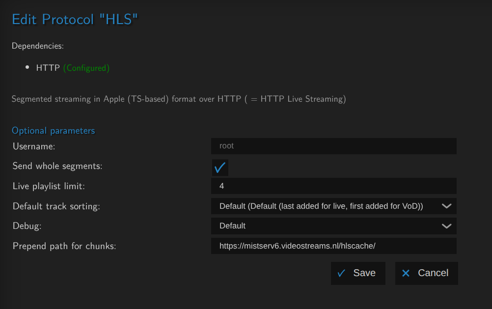 chunkpath option filled in