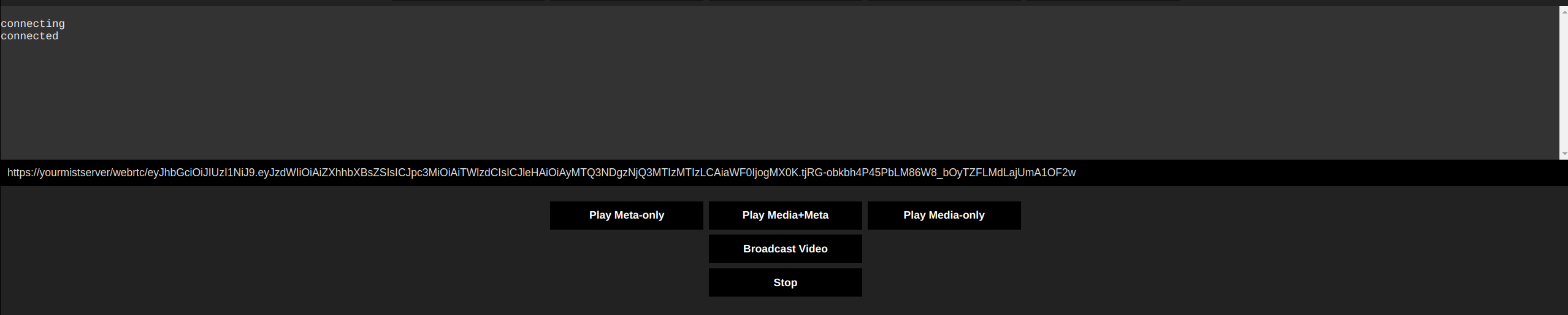 pushing webrtc with jwks