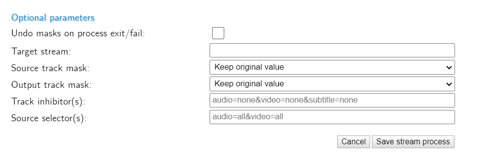 image of optional parameters