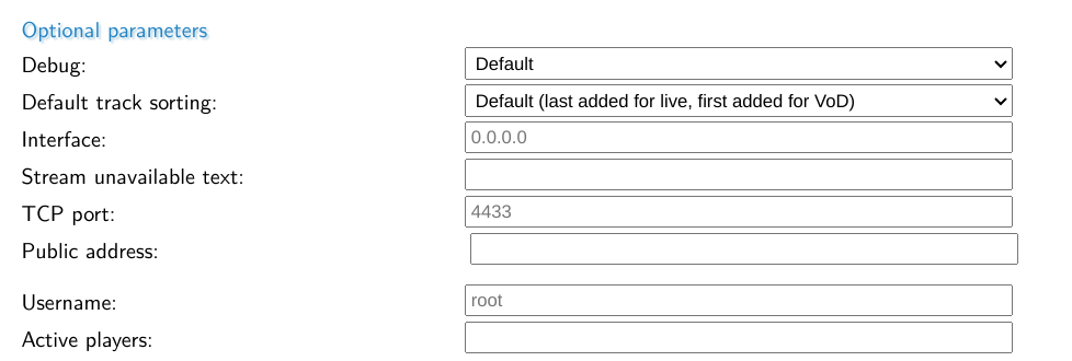 Image of the optional settings for HTTPS