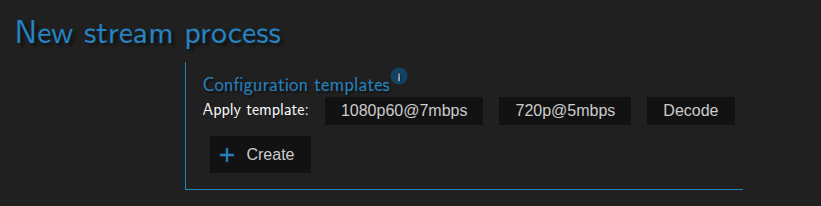 Templates settings with templates already set up