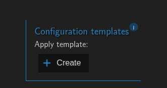 Template settings as shown in the interface